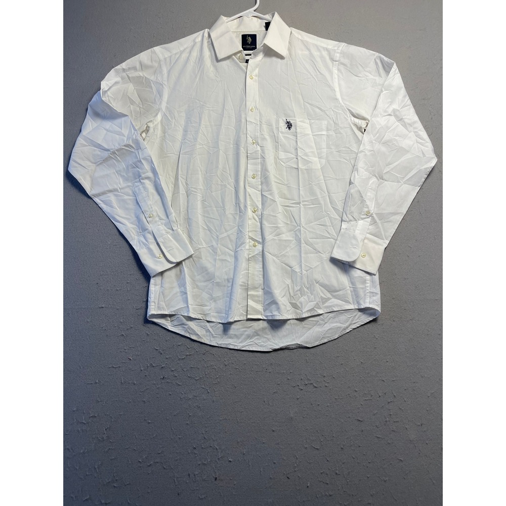 U.S. Polo Assn. Shirt Cotton Blend White 16.5 36/37 Mens